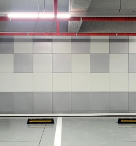 제주 현장 - 벽체배수판(칼라강판) 시공